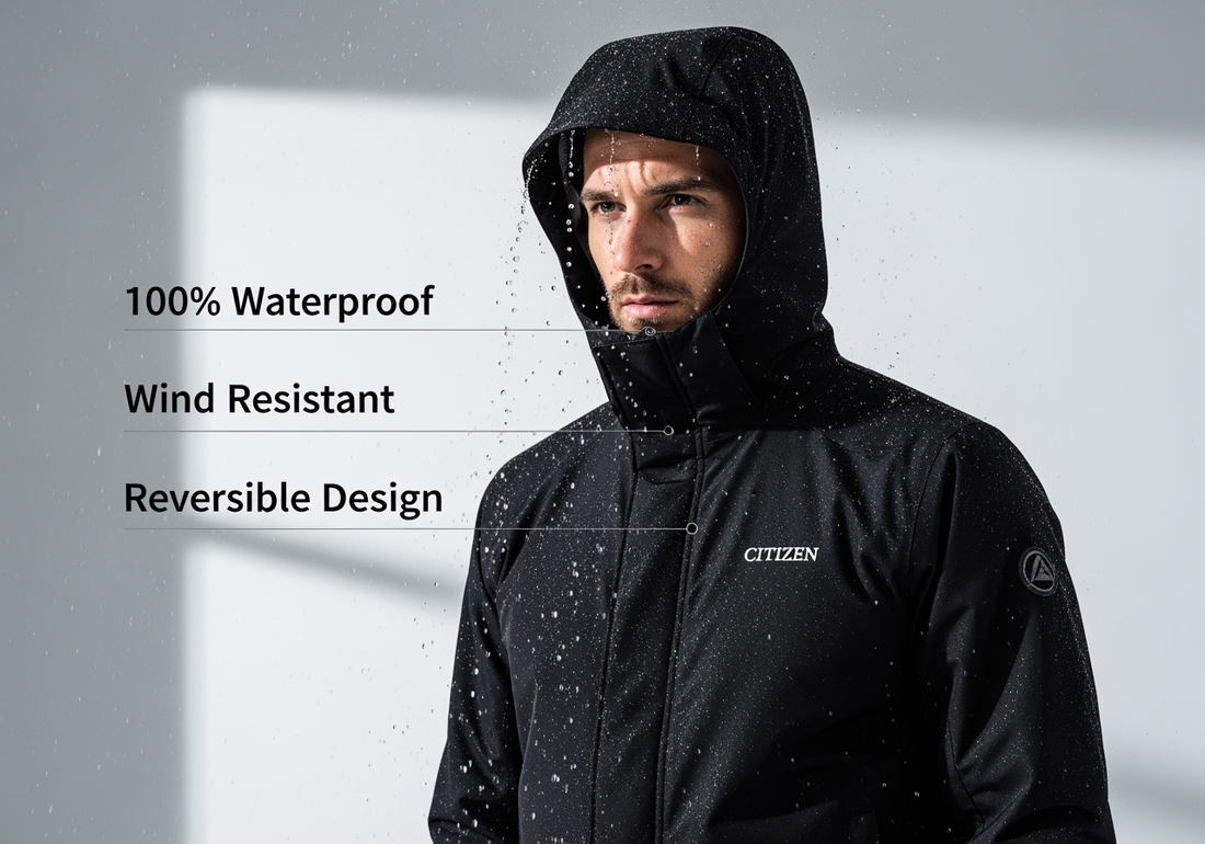 Citizen Hero Reversible Men’s Raincoat (Jacket & Pant Set) | Waterproof, Windproof, Hooded | XL & XXL